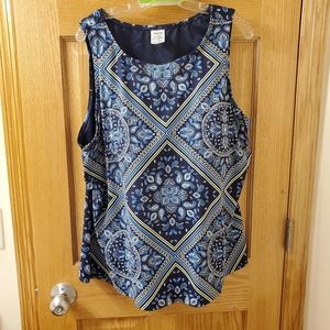 Lands End Womens Plus Size High Neck Tankini Top Swimsuit